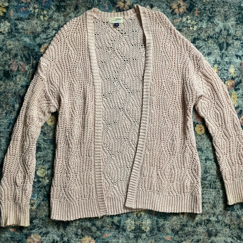 Universal Thread Women's Textured Knit Cardigan - Cream